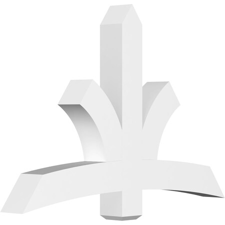 Ekena Millwork Davenport Architectural Grade PVC Gable Bracket, 60"W x 40"H x 6"D x 6"F, 16/12 Pitch GBP060X40X0606DAV00
